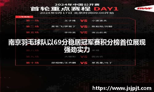 南京羽毛球队以69分稳居冠军赛积分榜首位展现强劲实力
